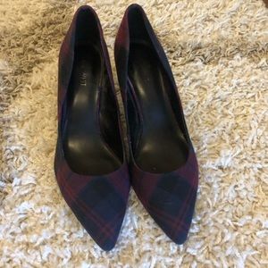 Nine West Plaid Heels